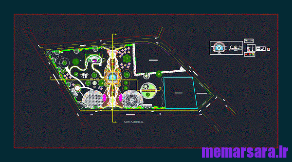 مجموعه نقشه های اتوکد پارک و فضای سبز (10 پروژه) 006