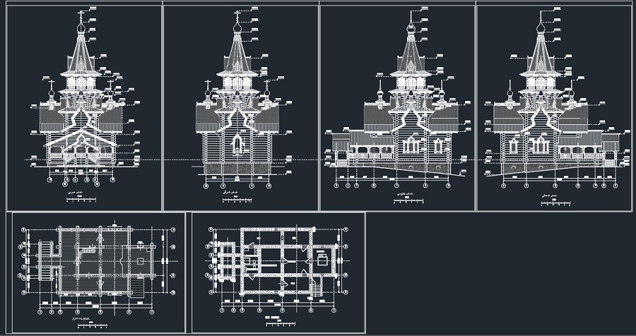 نقشه کلیسای چوبی